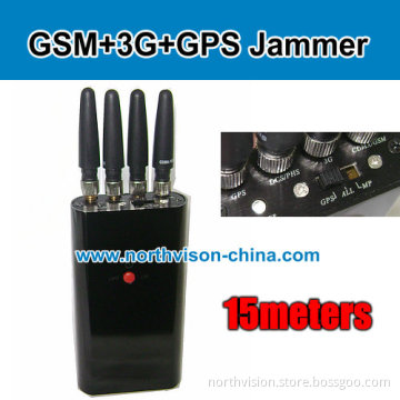 Cdms/GSM+GPS+3G+Dcs/Phs 0-15meters Option Signal Jammer (TL92)